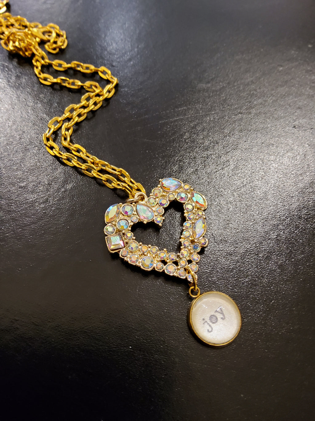 'Joy' Heart Gold Necklace