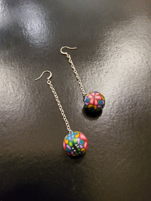 Handmade Clay Stain-Glass Window Style Earrings