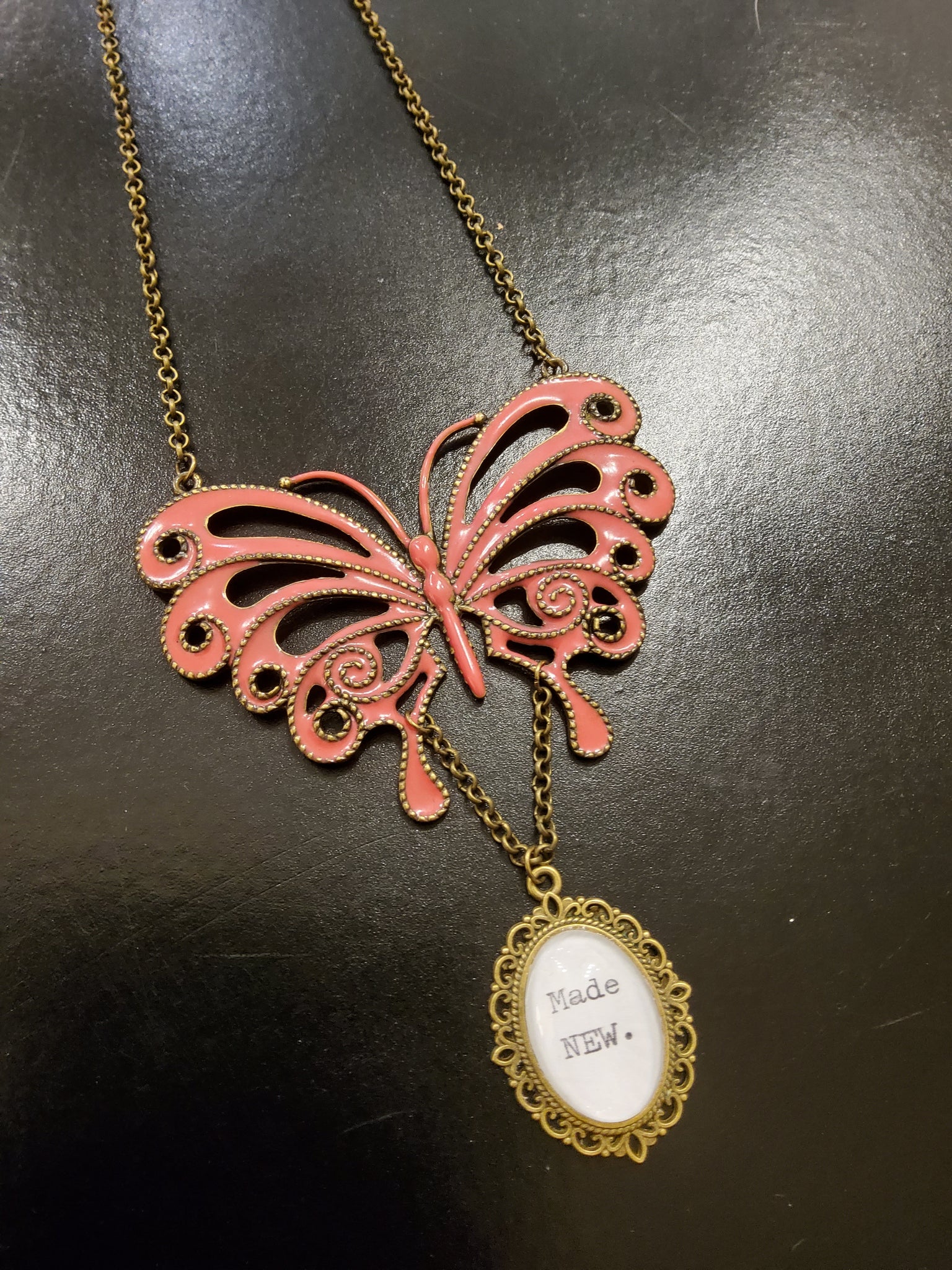 'MADE NEW' Butterfly Statement Necklace