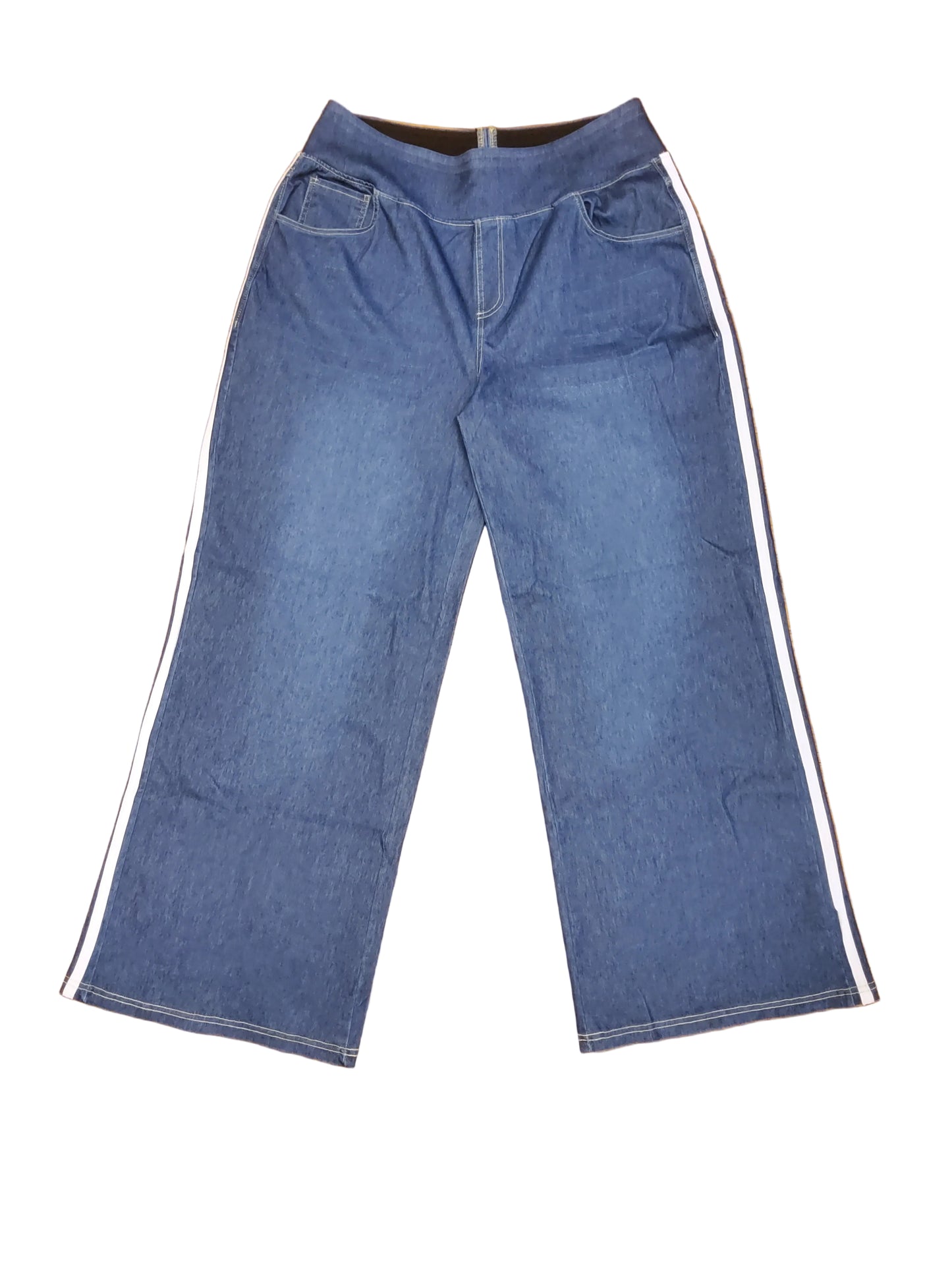 Side Stripe Deep Waistband Jeans