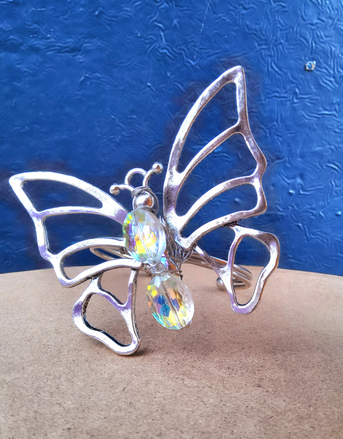 Statement Butterfly Crystal Cuff