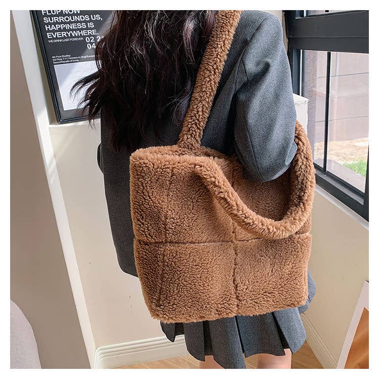 Teddy Faux Fur Tote Bag