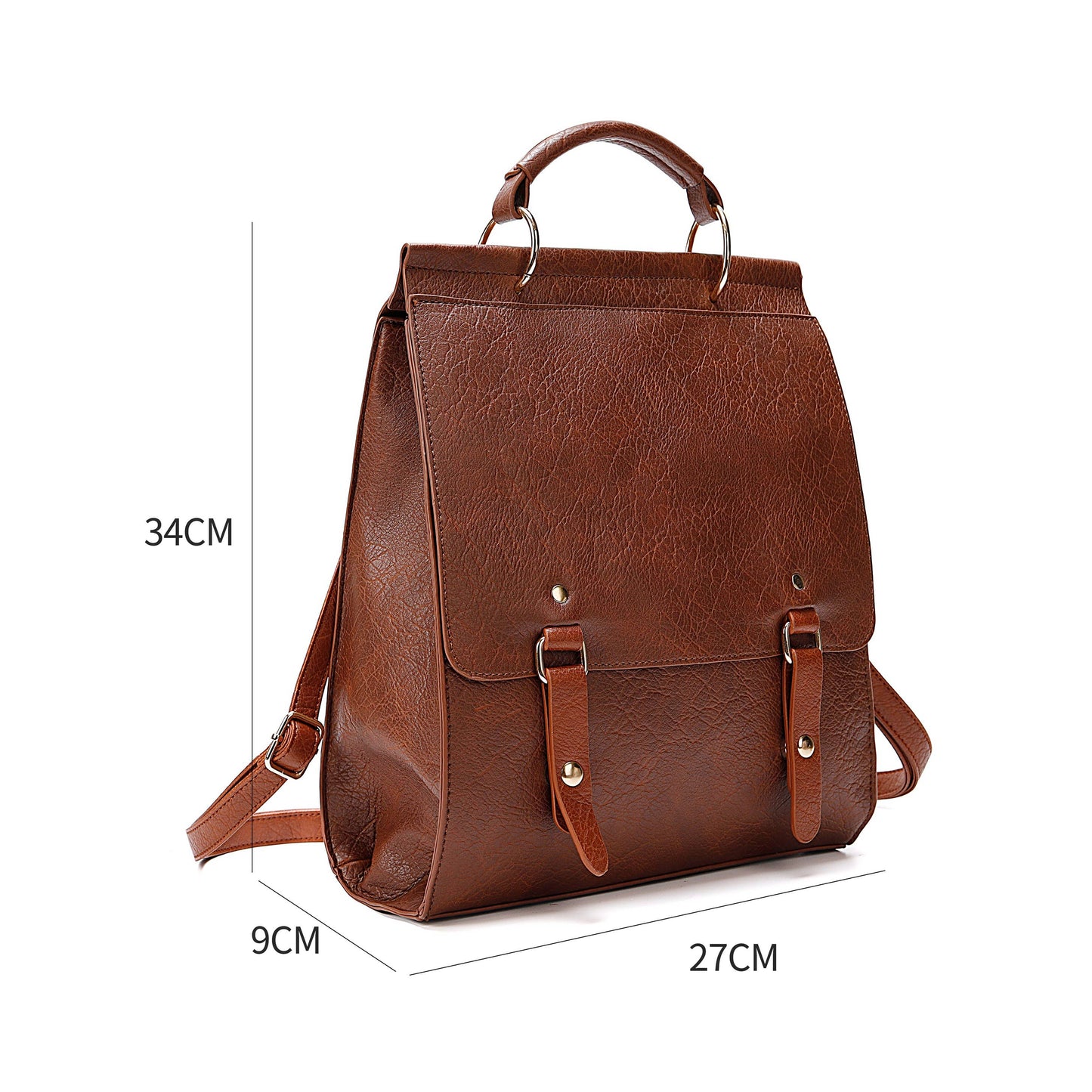 Classic Two-toned Flap Over Backpack bag