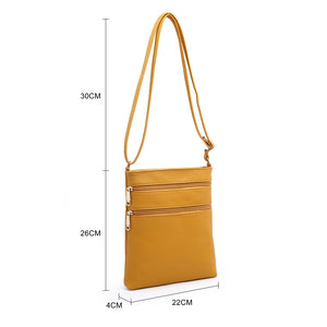 Orange Zipped Crossbody Bag