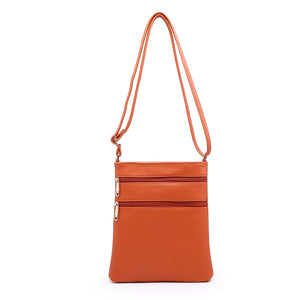 Orange Zipped Crossbody Bag