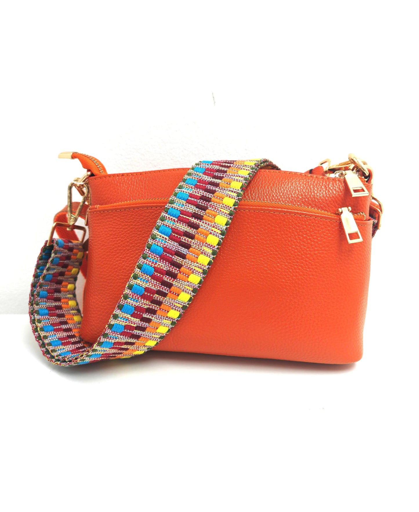 Real Leather Crossbody Bag