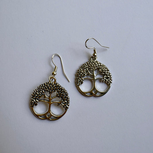 Silver Tree Earrings
