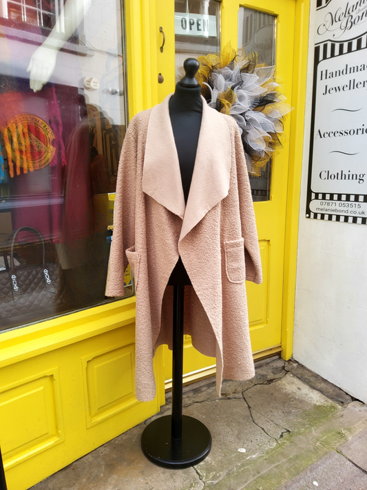 One Size Waterfall Coat with Two Pockets