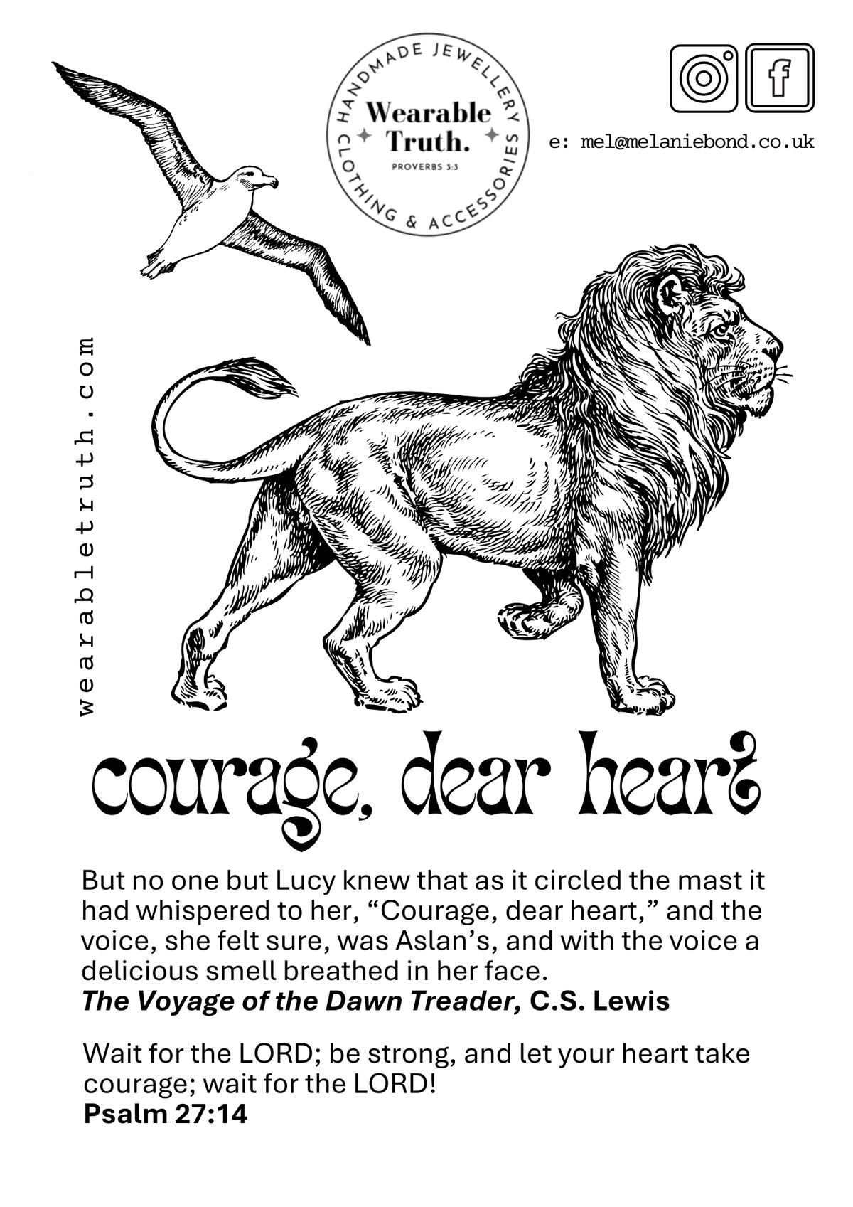 Courage Dear Heart Bird Earrings
