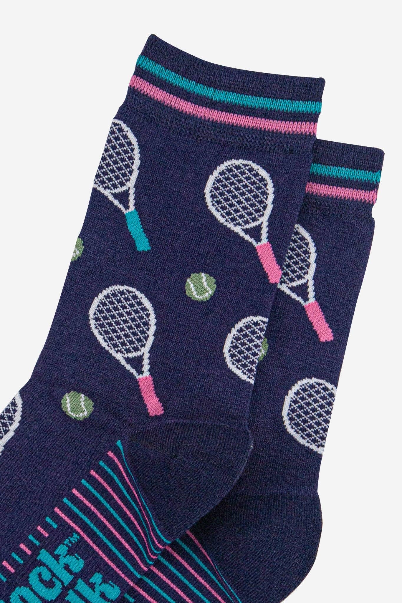 Women's Bamboo Socks - Navy Blue, Tennis