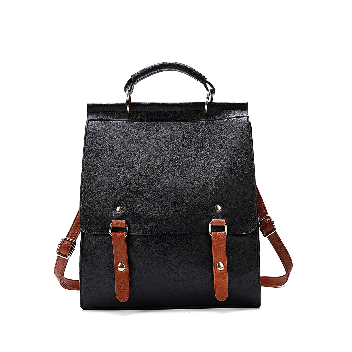 Classic Two-toned Flap Over Backpack bag