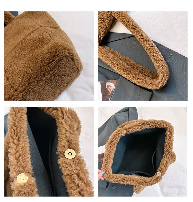 Teddy Faux Fur Tote Bag