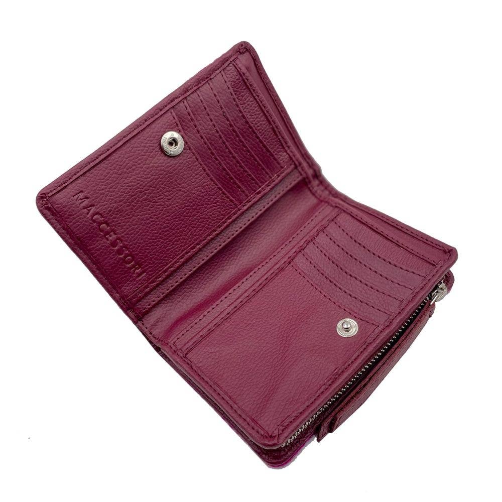 Harris Tweed Zip Purse Purple Check