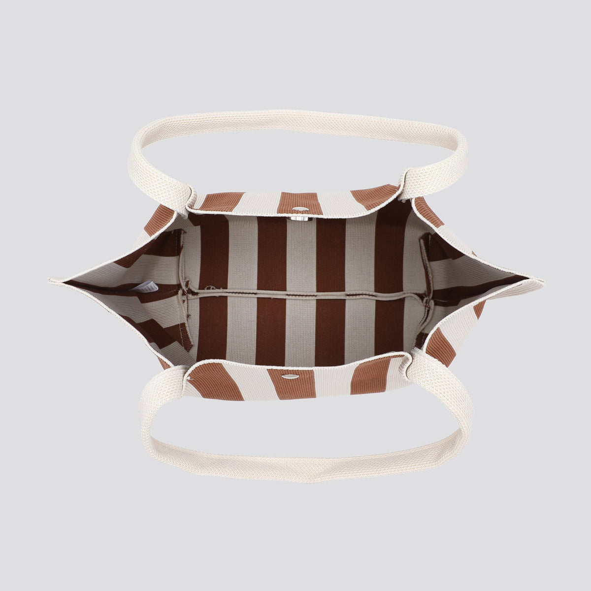 Monchrome Striped Fabric Tote Bag