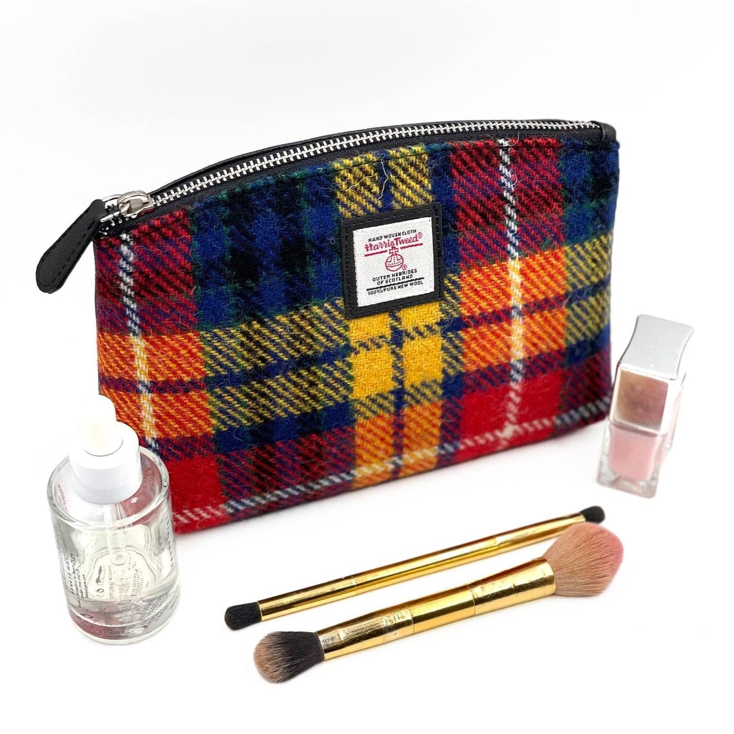 Harris Tweed Cosmetic Bag Saffron