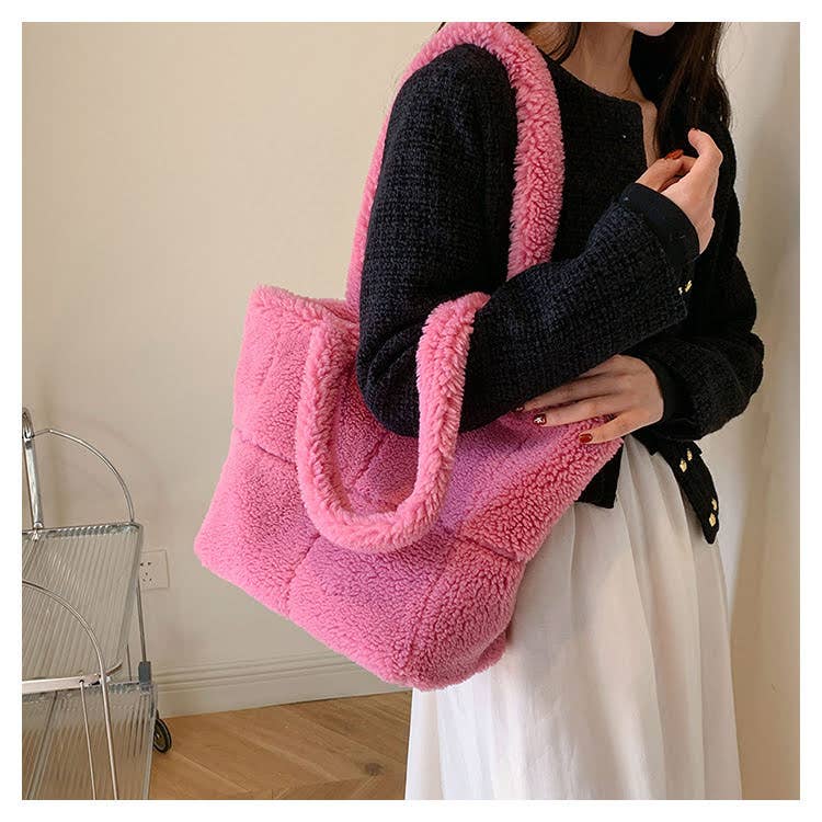 Teddy Faux Fur Tote Bag