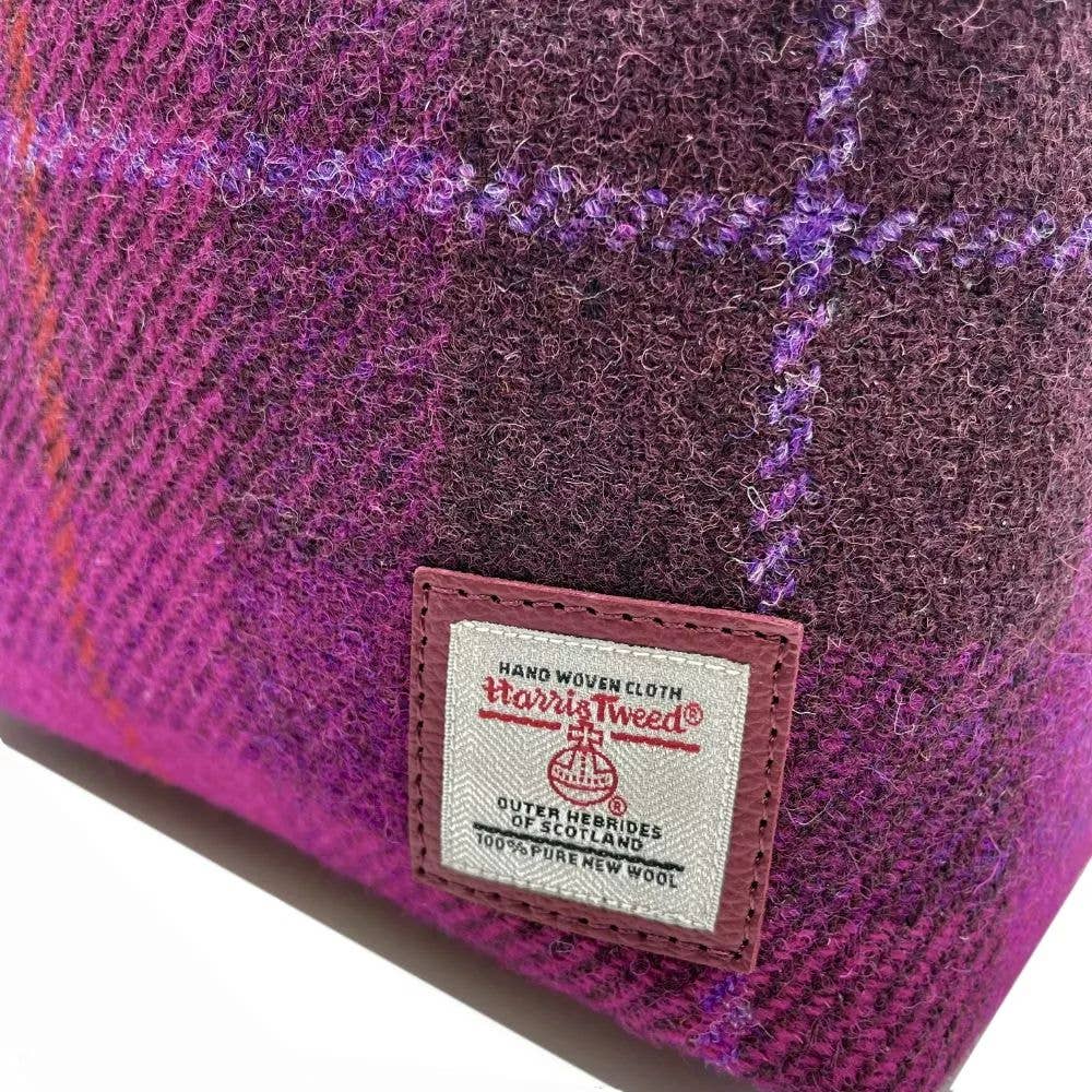 Harris Tweed Backpack Purple Check