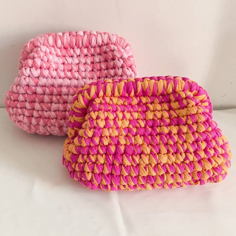 Chunky Knit Bubble Cloud Clutch Bag