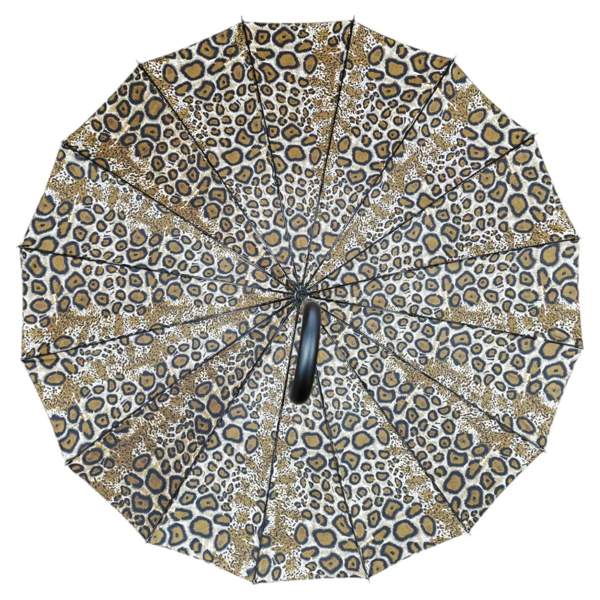 Large Leopard Print Long Stick Umbrella