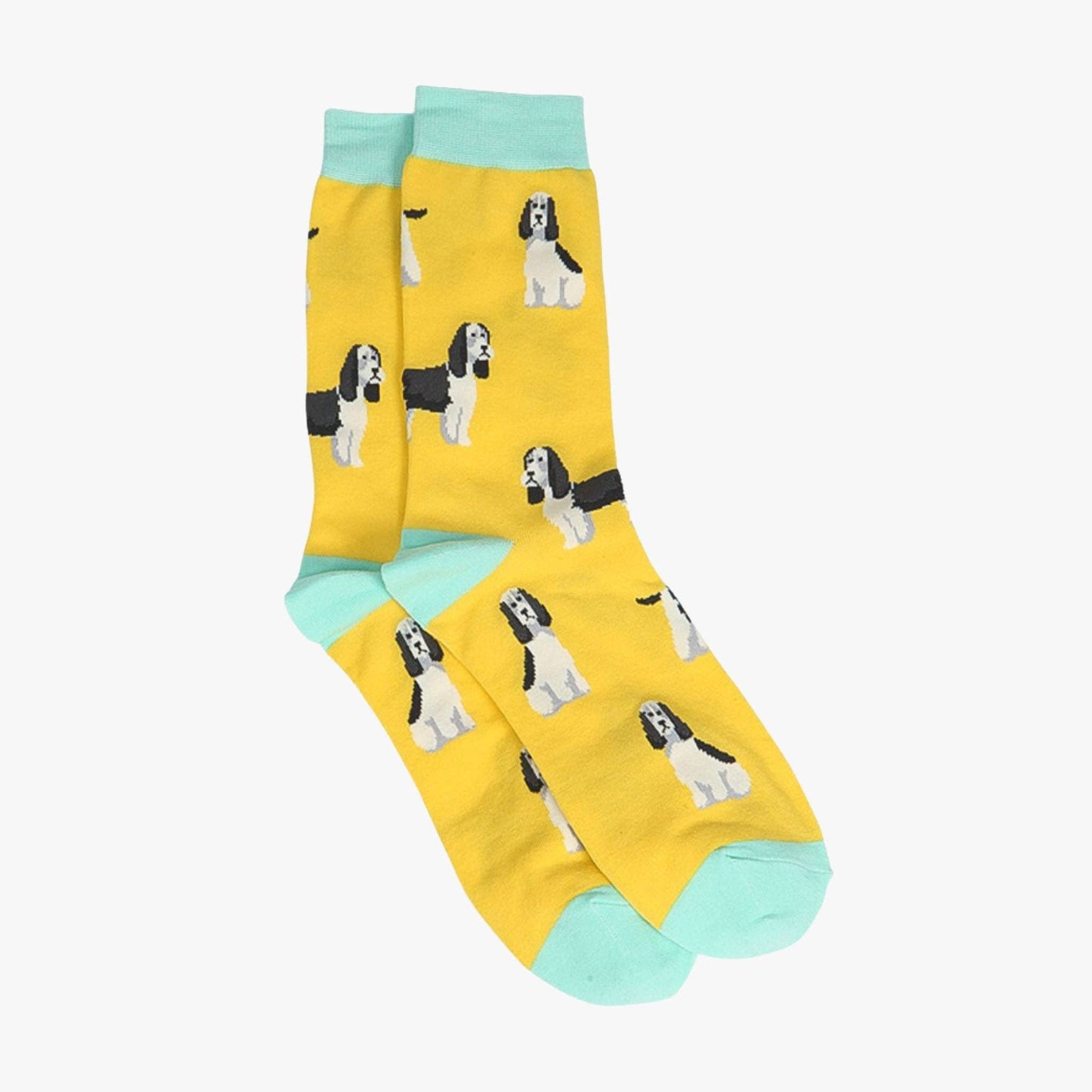 Spaniel Bamboo Socks in Yellow
