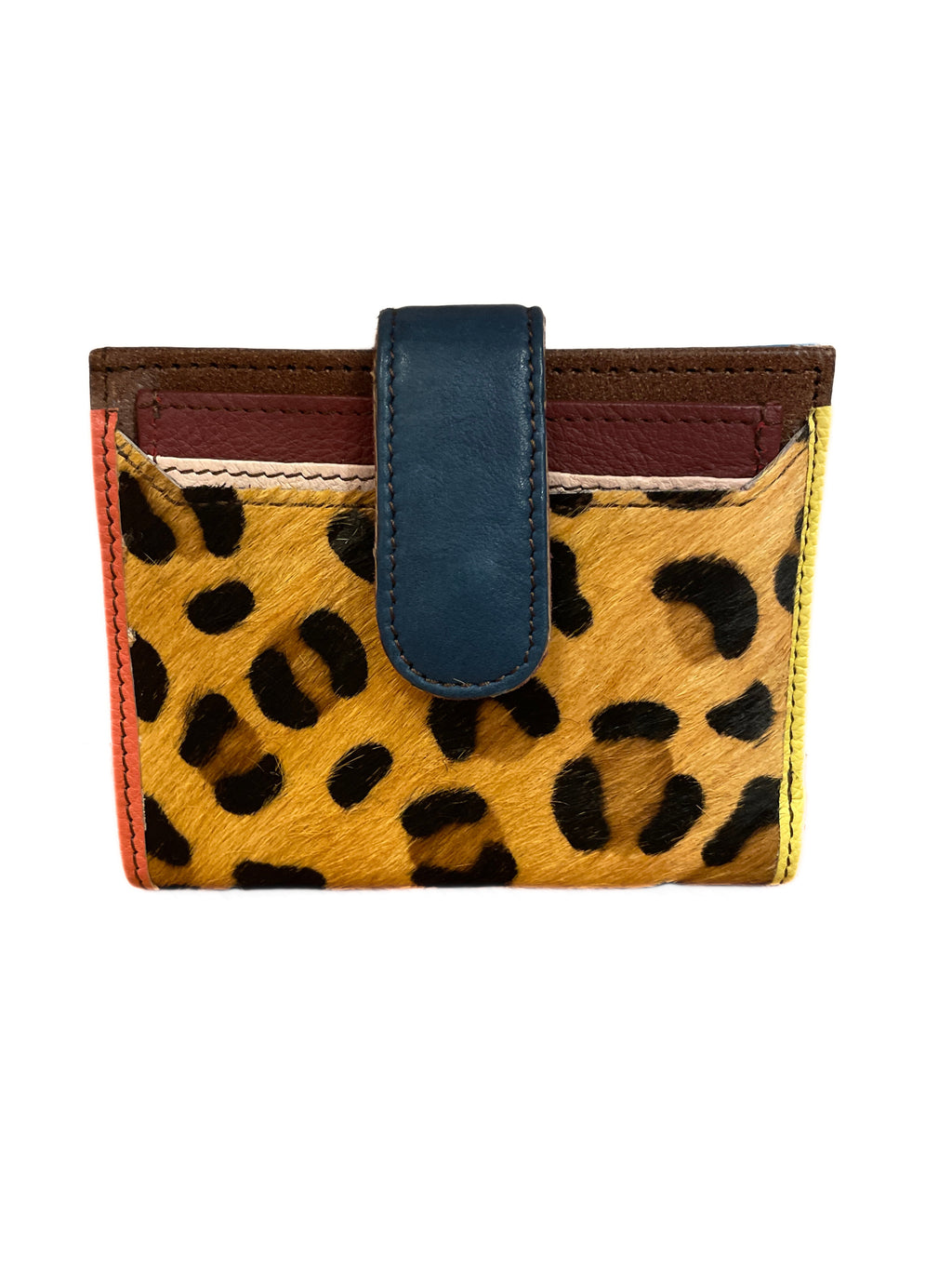 Small leather animal print purse