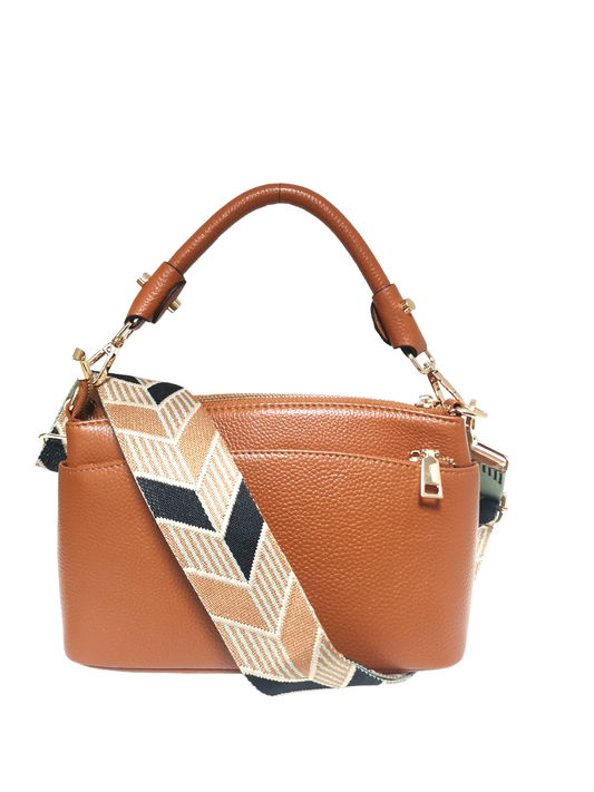 Tan Leather Crossbody Bag