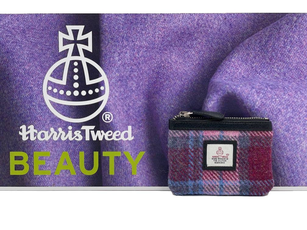 Harris Tweed Coin Purse Pastel Pink