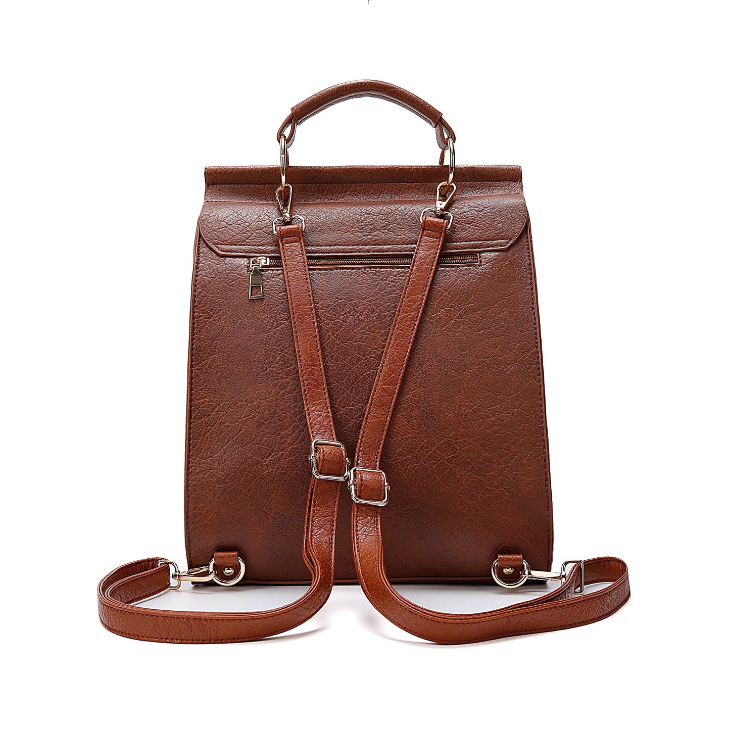 Classic Two-toned Flap Over Backpack bag