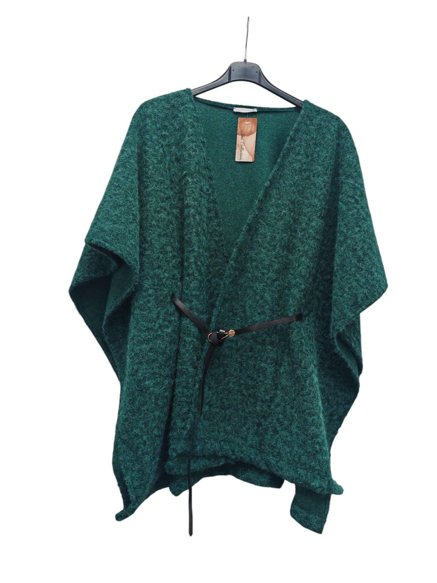 Wool blend belted jacket