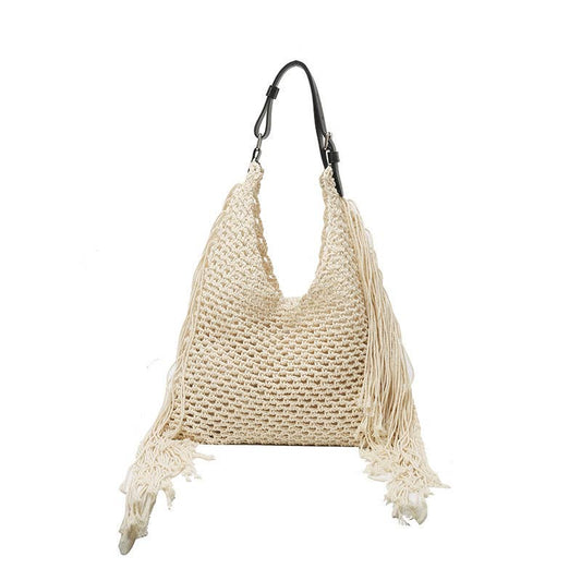 Boho Shoulder Bag with Statement Fringe