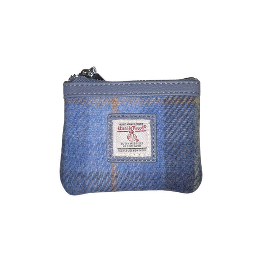Harris Tweed Skye Blue Coin Purse Check Tartan Ladies