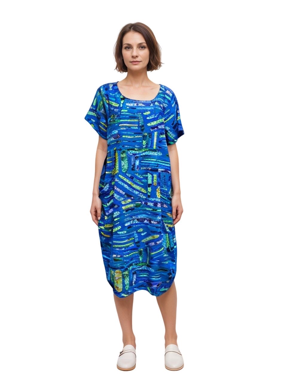 Abstract Cotton Dress
