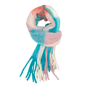 Red Cuckoo Teal Tartan Scarf