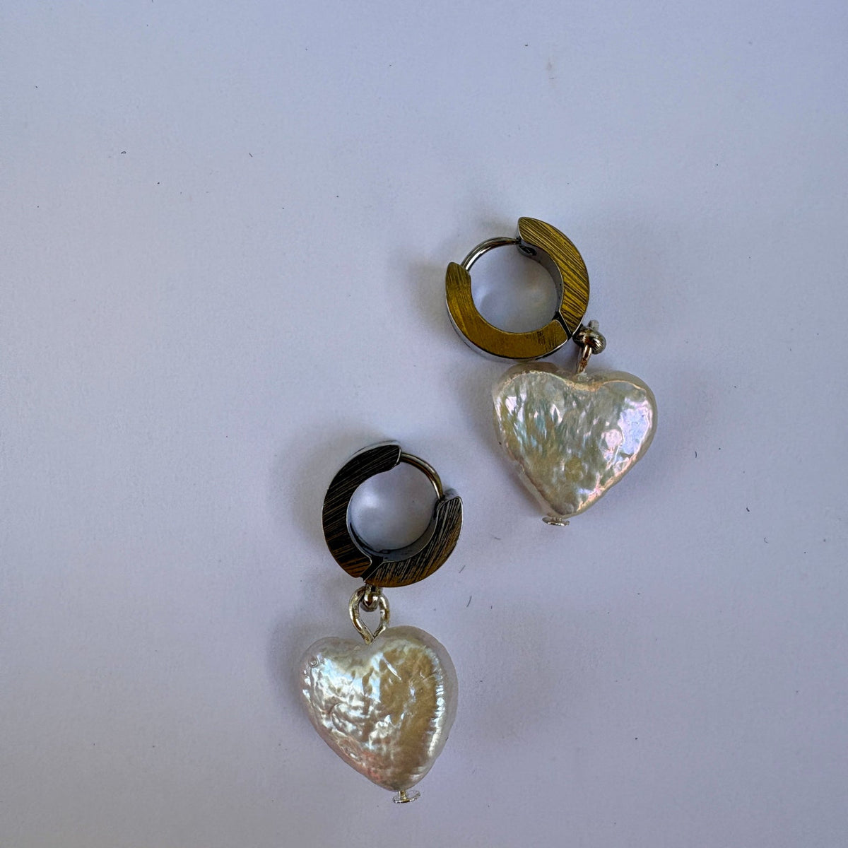 Pearl Heart Earrings