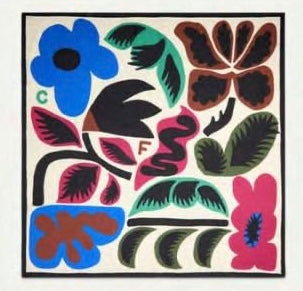 Pre-order* Compañía Fantástica: Bold Flower Print Square Scarf