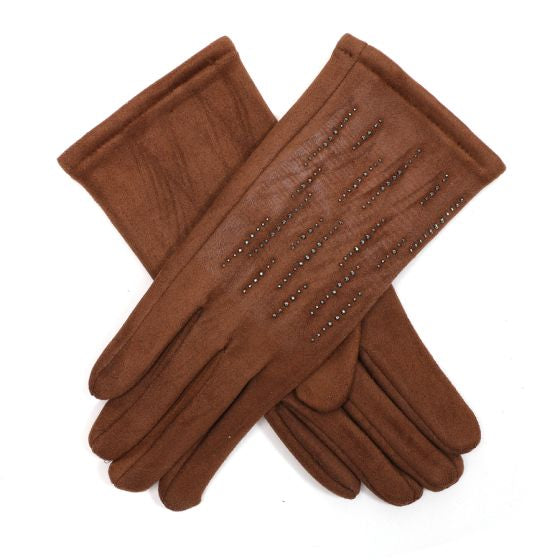 Chocolate Brown Sparkle Gloves