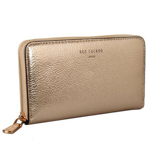 Red Cuckoo Gold Metallic Purse
