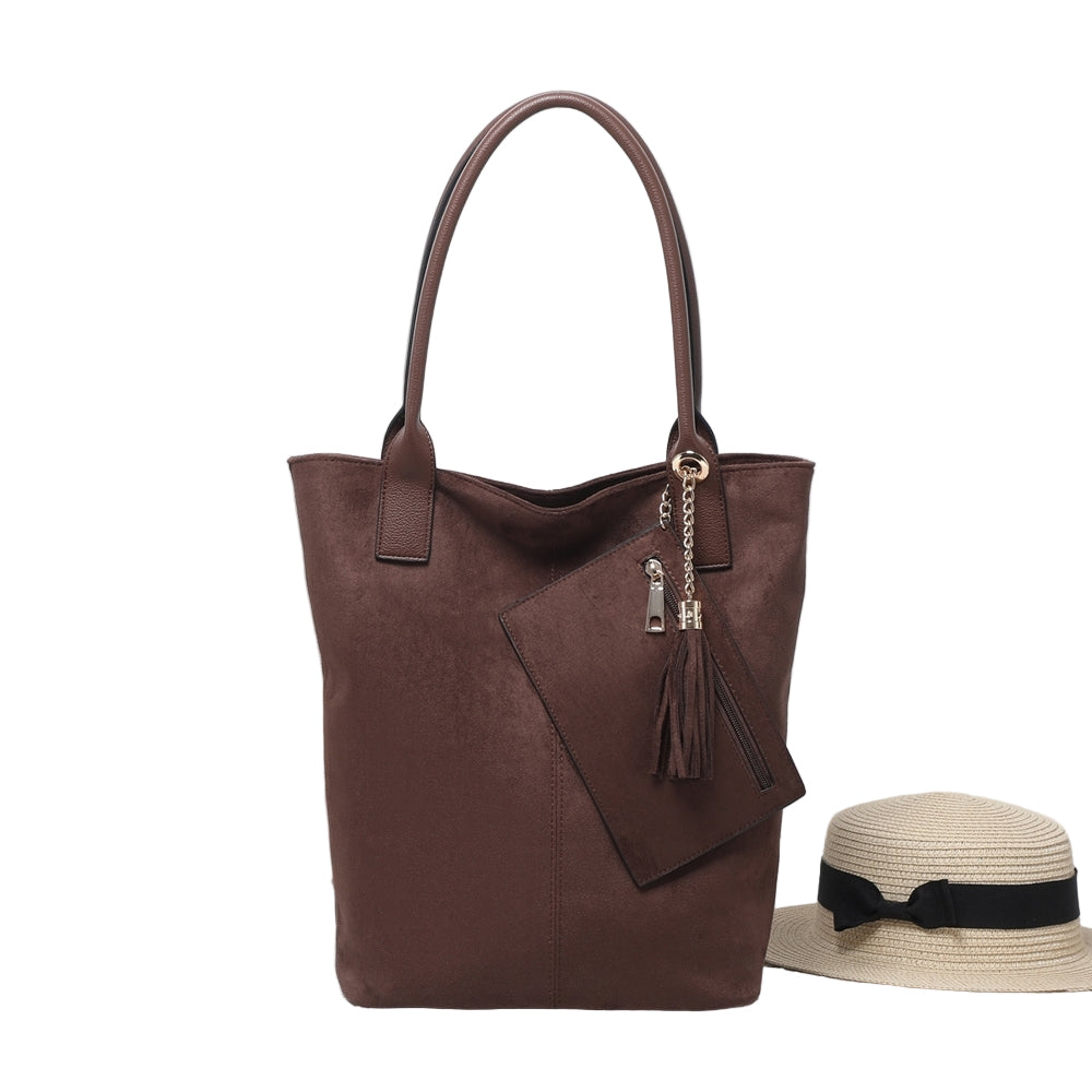 BROWN 2-IN-1 BAG, tote, autumn and winter bag