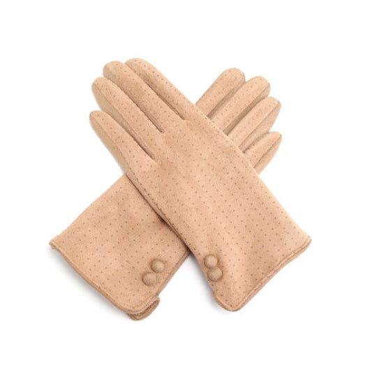 Light brown unique winter gloves