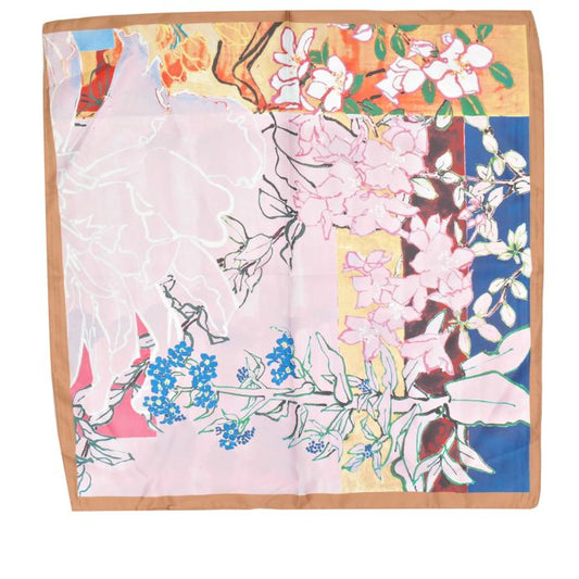 Flower Patches Small Satin Scarf