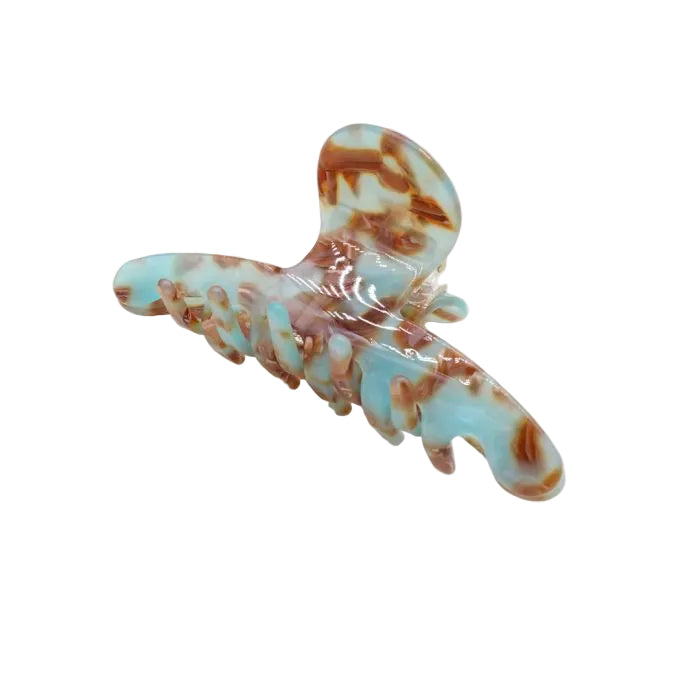 Blue Marble Effect Claw Clip
