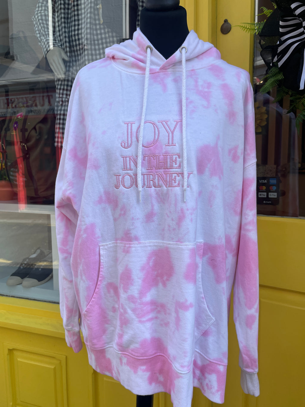 Wearable Truth ‘Joy in the Journey’ Pink Tie-Dye Hoodie