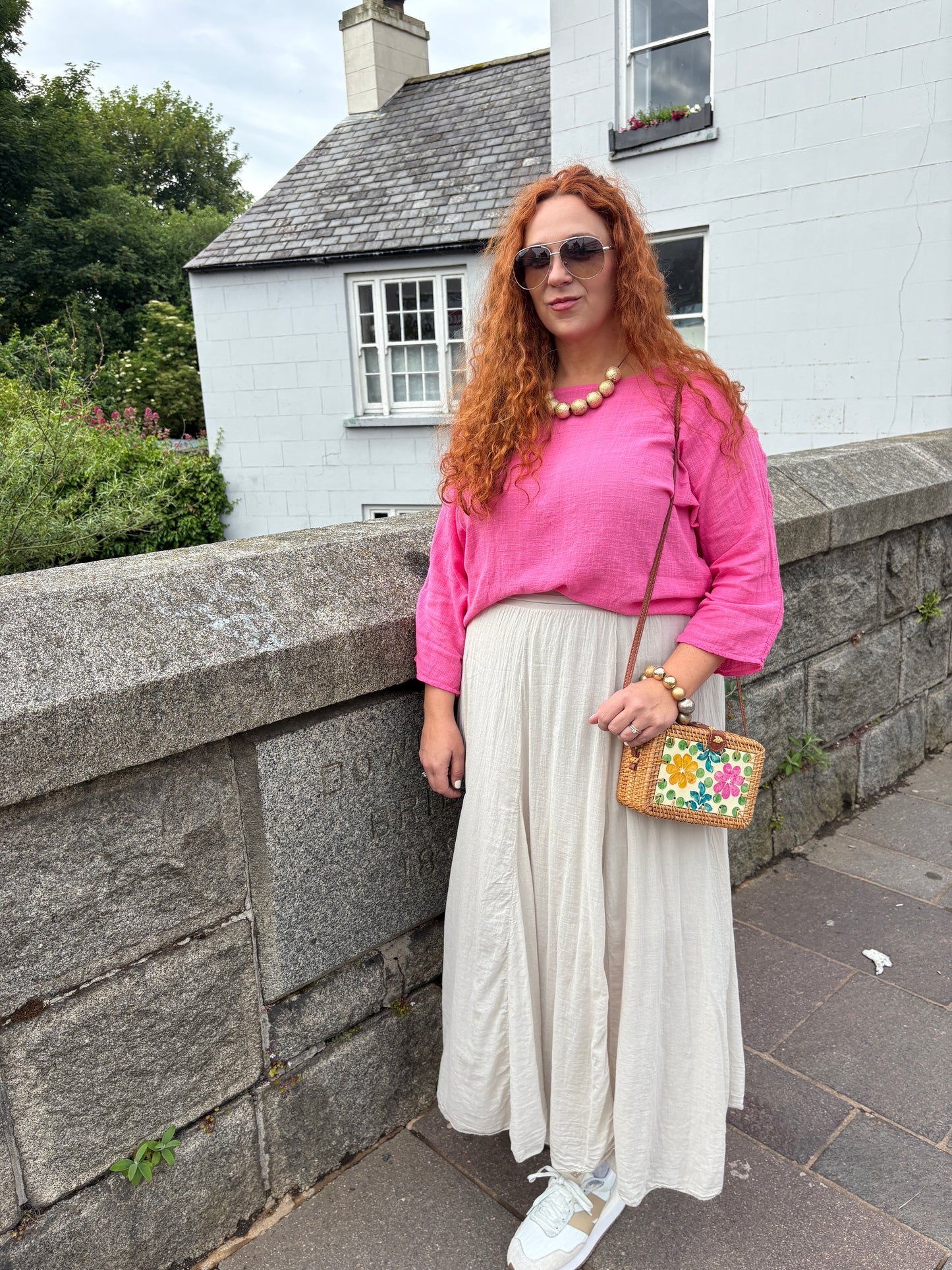 Pink Loose Cotton Top