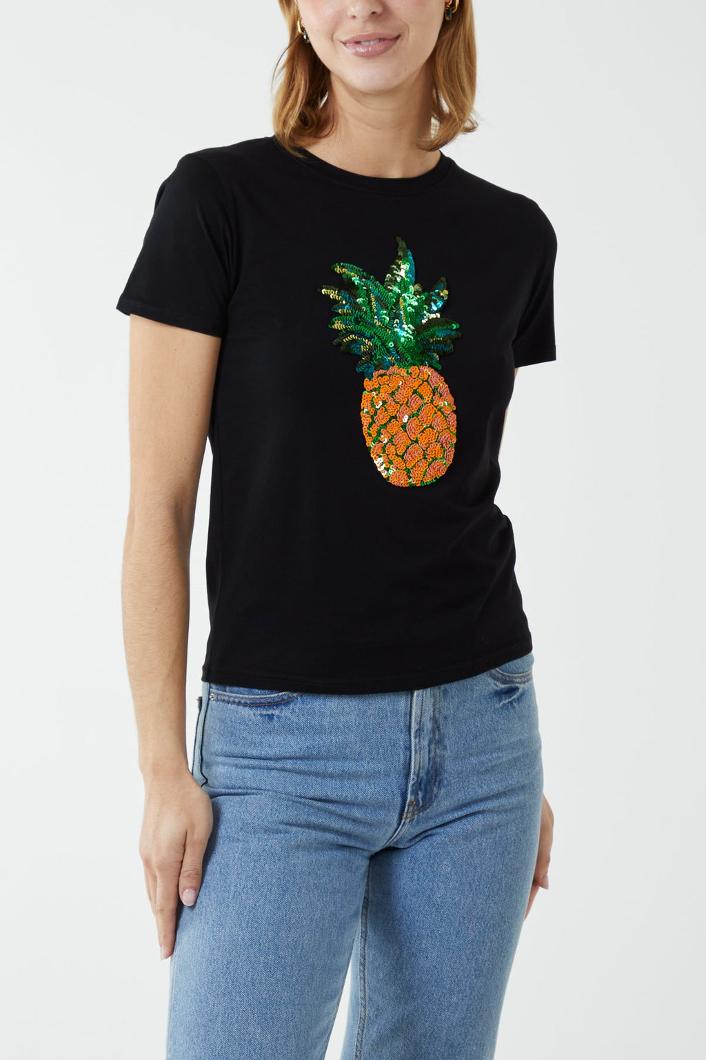 Embellished Pineapple T-Shirt