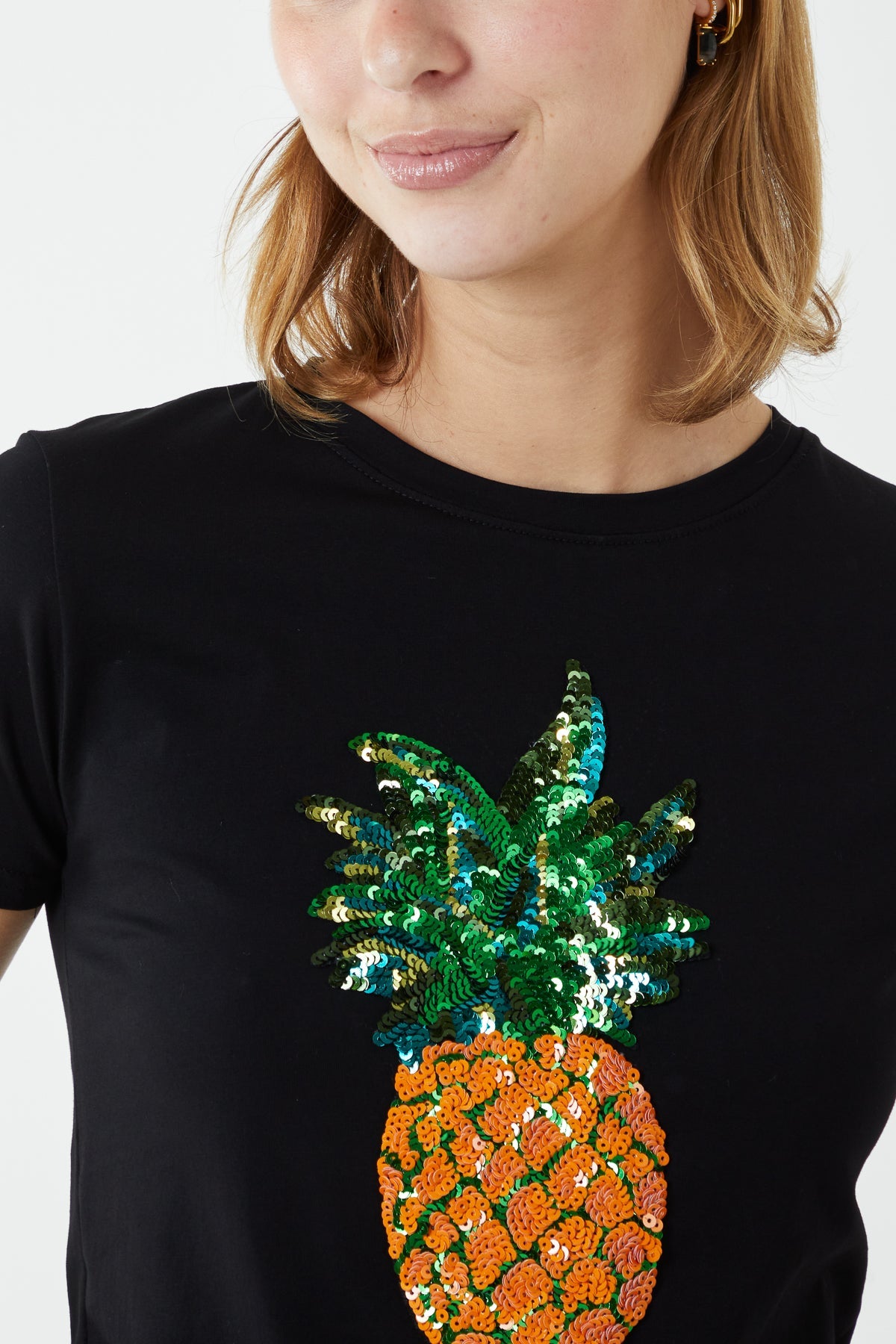 Embellished Pineapple T-Shirt
