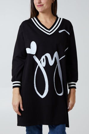 V-Neck 'joy' sweater dress