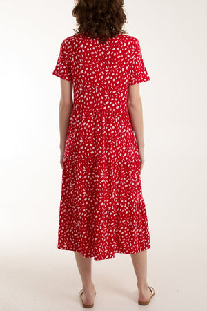 Abstract Spot Smock Midi Dress