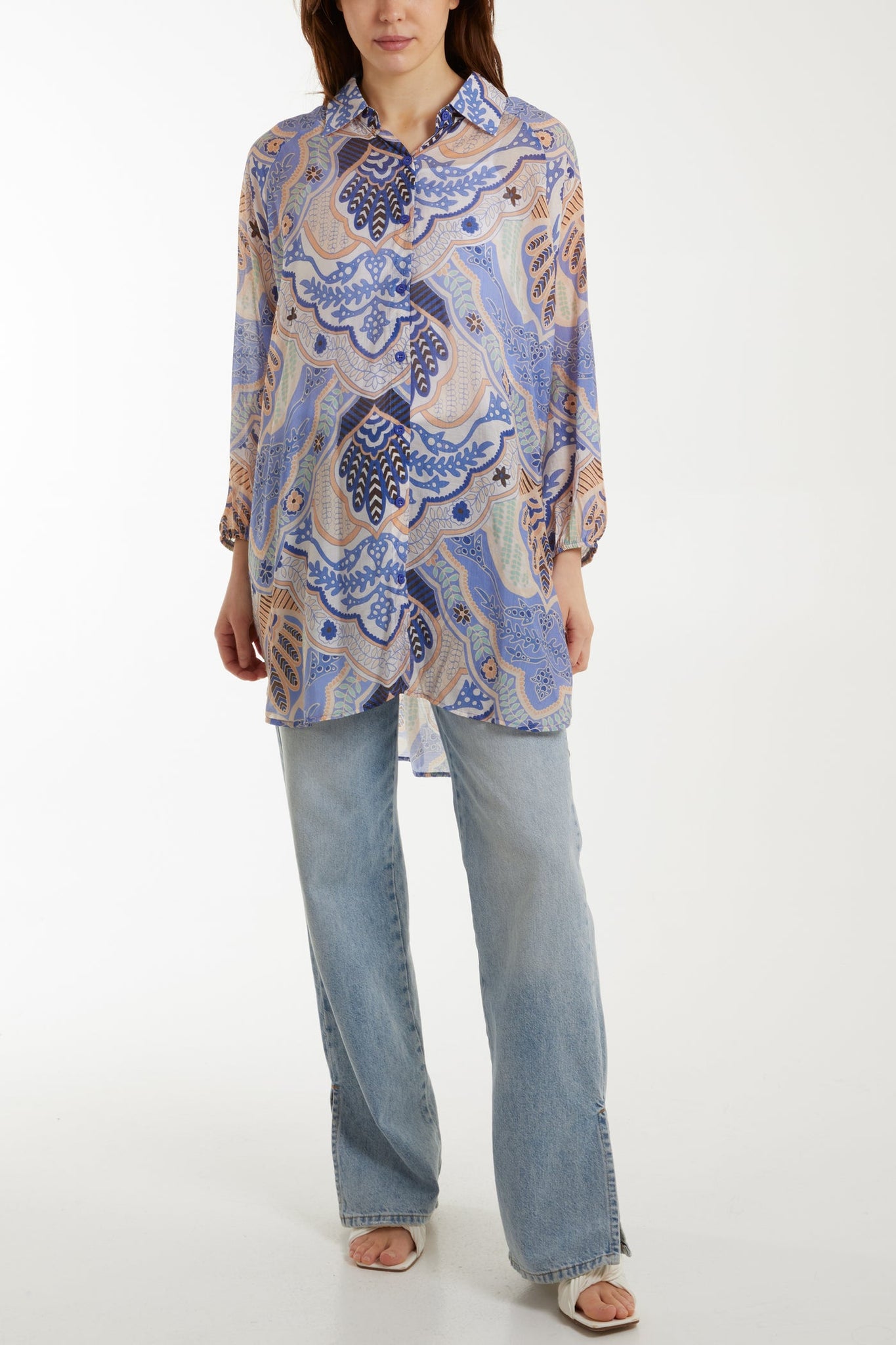 Absract Floral Print Shirt