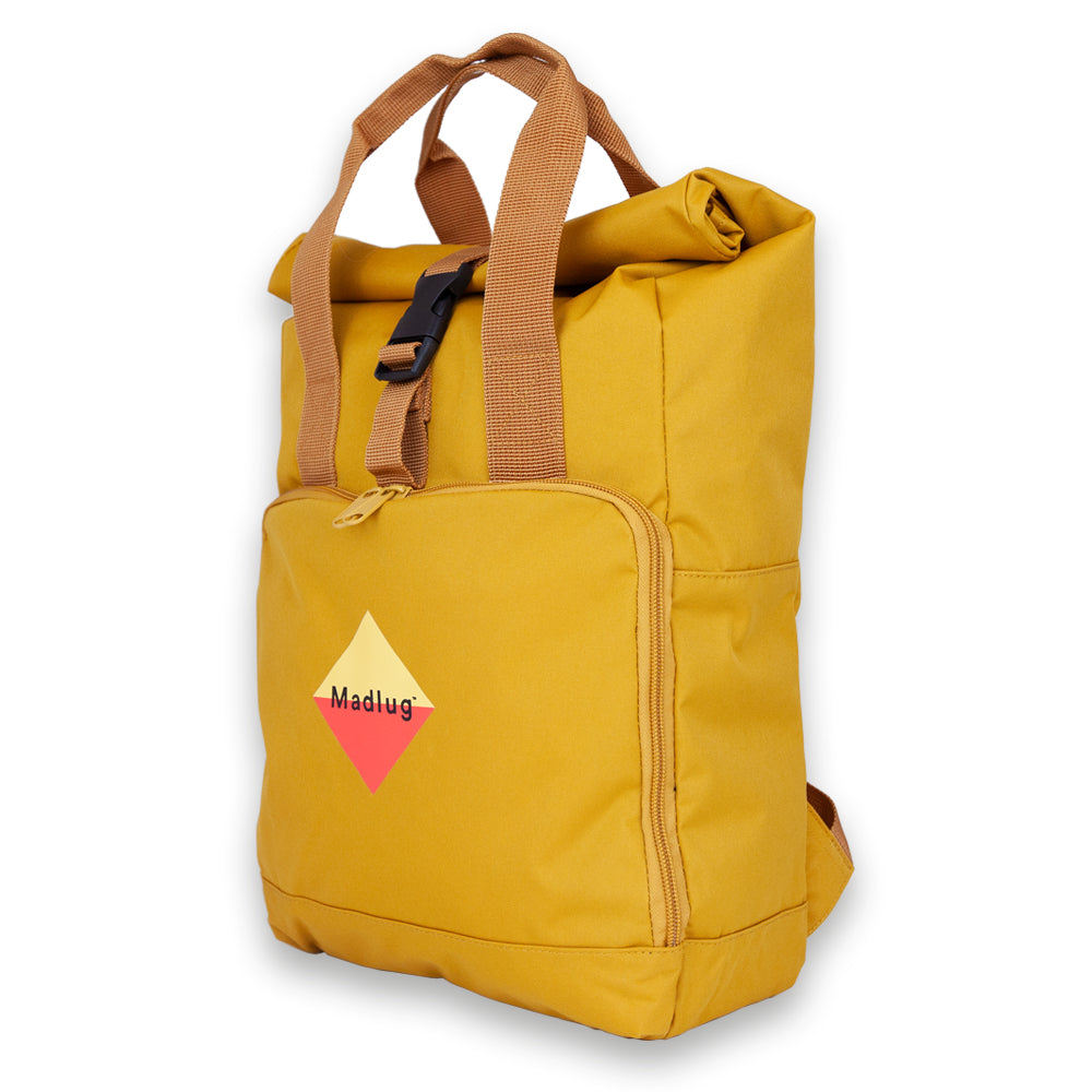 Madlug Mustard Yellow Roll-Top Backpack