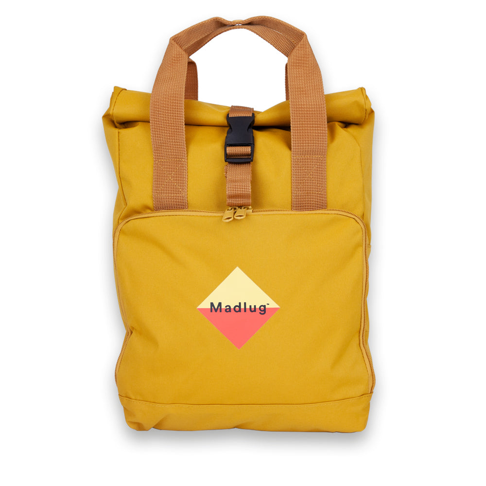 Madlug Mustard Yellow Roll-Top Backpack